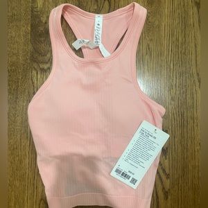 NWT Lululemon ebb to street cropped tank size 4